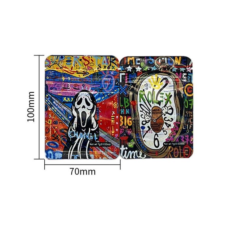 Mylar Weed Bags | 3.5g With Zipper | Artistic Design